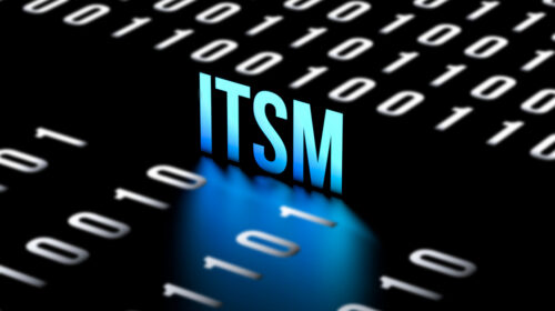 ITSM,IT Service Management, neon glowing text, ITSM and binary code in cybersecurity blur, concept,wallpaper.3D render