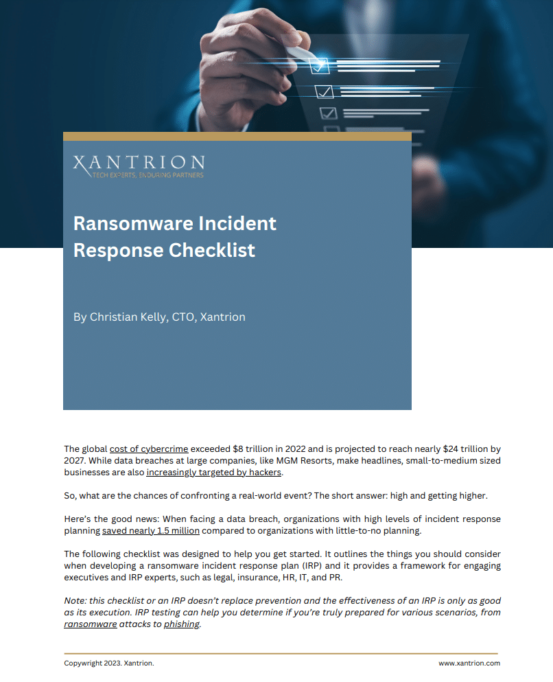Ransomware Incident Response Checklist